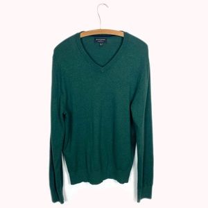 Banana Republic Green Premium Luxe Yarn V neck Sweater